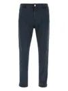 Pt Torino Dark Grey Stretch Cotton Chino Pant In Y370 Navy Blue