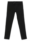 Pt Torino Black Tapered Casual-chic Trousers In Black