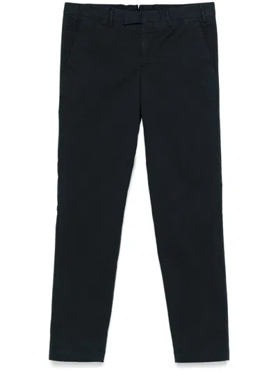 Pt Torino Logo-plaque Trousers In Blue