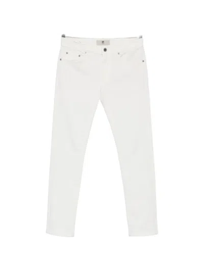 Pt Torino Logo-patch Slim Jeans In White
