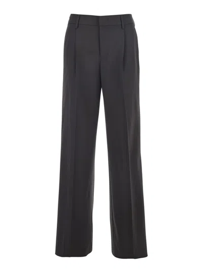 PT TORINO 'LOLA' BROWN PANTS WITH BELT LOOPS IN WOOL WOMAN