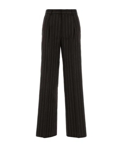 Pt Torino Embroidered Linen Blend Lola Pant In Black