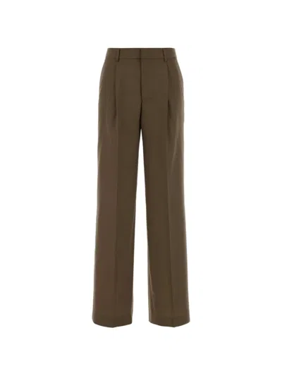 Pt Torino Lola Pleated Trousers In Brown