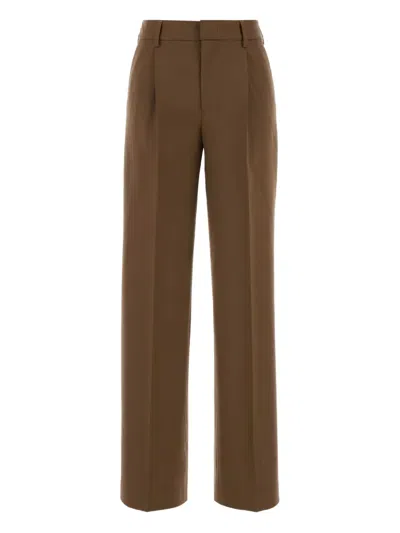 Pt Torino Lola Tailored Trousers In Brown