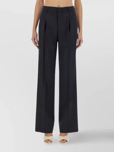 Pt Torino "lola" Wide Fit Trousers Pleats In Gray