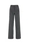 Pt Torino Lorenza Half Elasticated Belt Pants Wool And Cashmere Brusghed Flanel