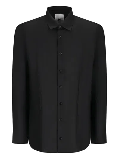 Pt Torino Long-sleeve Shirt In Black