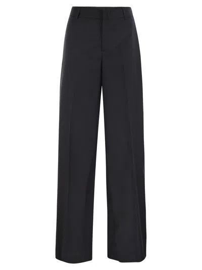 PT TORINO LORENZA - LYOCELL AND COTTON TROUSERS