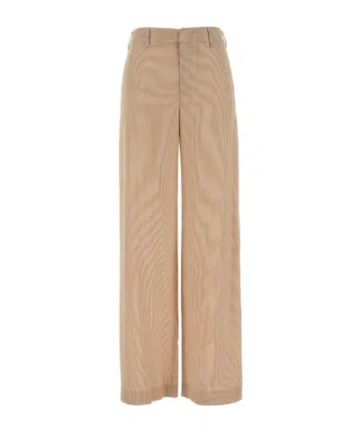 Pt Torino Lorenza Elastic Wide-leg Pants In Neutral
