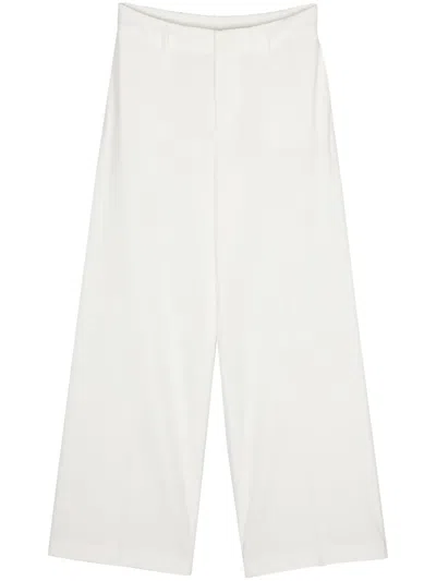 Pt Torino Lorenza Satin Trousers In White