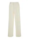 Pt Torino Tailored 'lorenza' High Waisted White Trousers In White