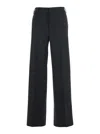 Pt Torino Lorenza Half Elasticated Belt Pants In Black
