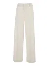 Pt Torino Lorenza Half Elasticated Belt Pants In Neutral