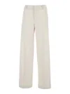 Pt Torino Lorenza Half Elasticated Belt Pants In Gold