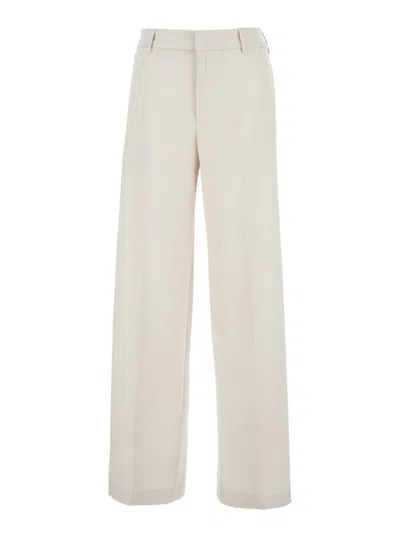 Pt Torino Lorenza Half Elasticated Belt Pants In Gold