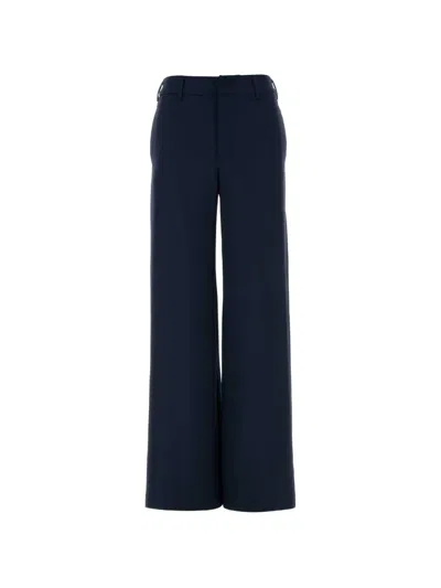 Pt Torino Lorenza Stretch Palazzo Pant With T-shirt Styling In Blue