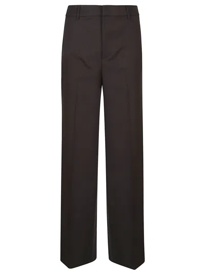 Pt Torino Welt-pockets Wool Trousers In Brown