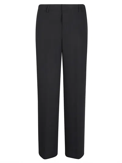 Pt Torino Lorenza Tailored Straight-leg Pants In Black
