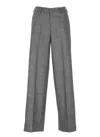 Pt Torino Grey Stretch Wool Blend Palazzo Pant In Gray