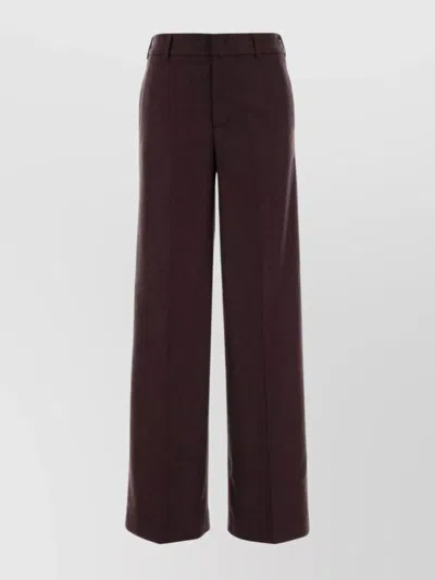 PT TORINO LORENZA WIDE LEG WOOL BLEND TROUSERS