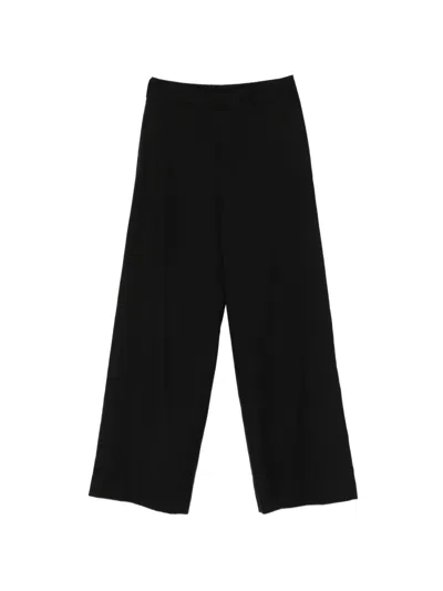 Pt Torino Lorenza Wide-leg Trousers In Black