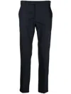 Pt Torino Low-rise Cropped Trousers In Blue