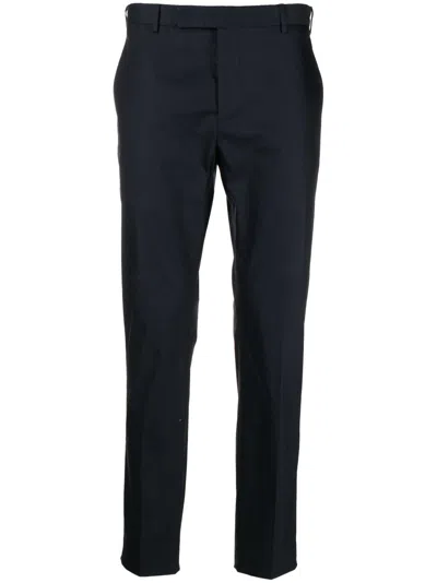 Pt Torino Low-rise Cropped Trousers In Blue