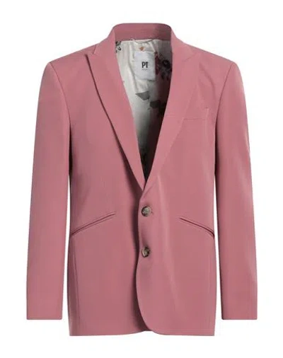 Pt Torino Man Blazer Antique Rose Size 38 Virgin Wool In Pink