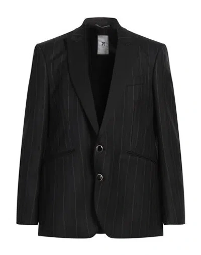 Pt Torino Man Blazer Black Size 38 Virgin Wool