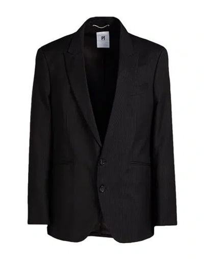 Pt Torino Man Blazer Black Size 40 Virgin Wool