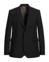 Pt Torino Man Blazer Black Size 40 Virgin Wool, Mohair Wool In Black