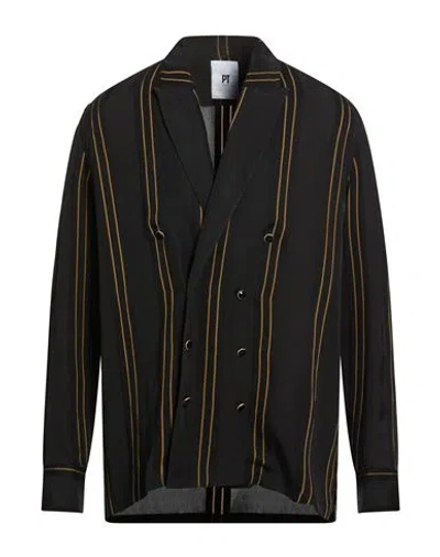 Pt Torino Man Blazer Black Size 40 Viscose, Silk