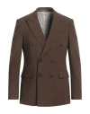 Pt Torino Man Blazer Brown Size 42 Virgin Wool, Elastane In Brown