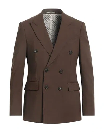 Pt Torino Man Blazer Brown Size 42 Virgin Wool, Elastane