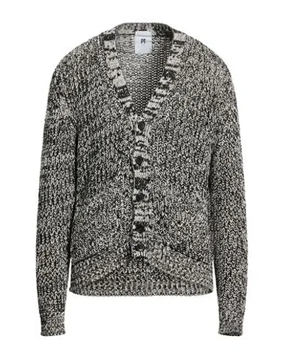Pt Torino Man Cardigan Black Size 38 Cotton In Gray