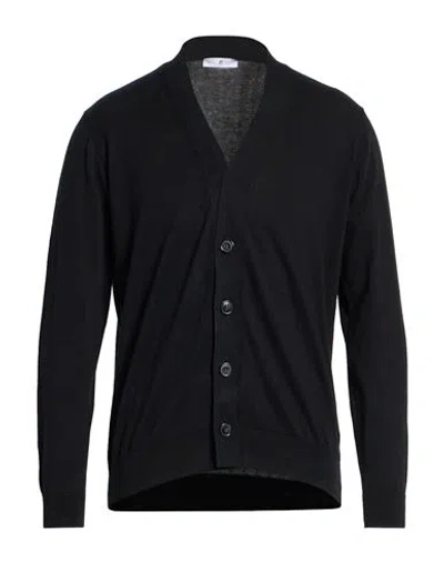 Pt Torino Man Cardigan Black Size 40 Cotton