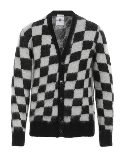 Pt Torino Man Cardigan Black Size 42 Virgin Wool, Polyester, Wool