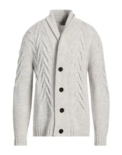 Pt Torino Man Cardigan Light Grey Size 40 Virgin Wool, Cashmere In Gray