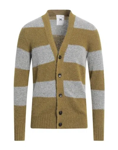 Pt Torino Man Cardigan Military Green Size 40 Alpaca Wool, Polyamide, Wool