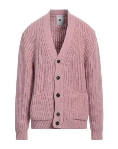 Pt Torino Man Cardigan Pink Size 42 Wool, Alpaca Wool, Acrylic
