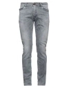 Pt Torino Man Denim Pants Grey Size 36 Cotton, Lyocell, Elastomultiester, Elastane In Grey