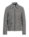 Pt Torino Virgin Wool Jacket With Check Motif In Black