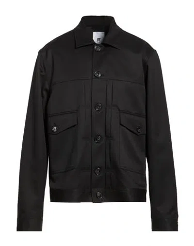 Pt Torino Man Jacket Black Size 44 Virgin Wool In Multi