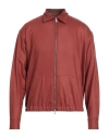 Pt Torino Man Jacket Brick Size 16 ½ Virgin Wool, Elastane In Red