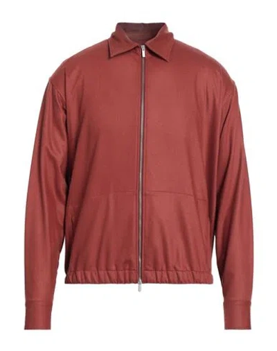 Pt Torino Man Jacket Brick Size 16 ½ Virgin Wool, Elastane In Red