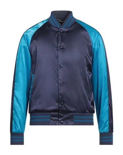 Pt Torino Man Jacket Navy Size 38 Polyamide In Blue