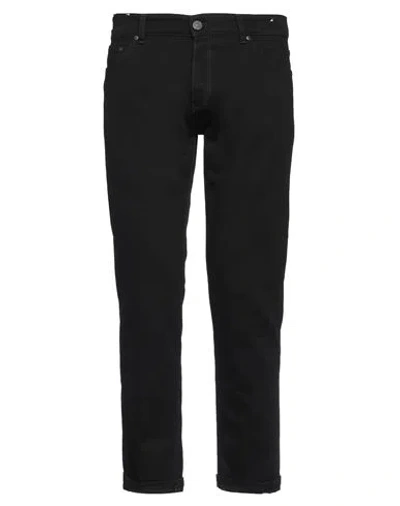 Pt Torino Man Jeans Black Size 35 Cotton, Elastane