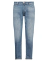 Pt Torino Denim Jeans With Belt Loops And Faded Effect In Blue