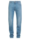 Pt Torino Man Jeans Blue Size 33 Cotton, Polyester, Viscose, Elastane In Blue