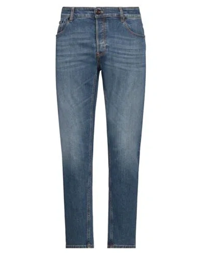 Pt Torino Man Jeans Blue Size 34 Cotton, Elastane
